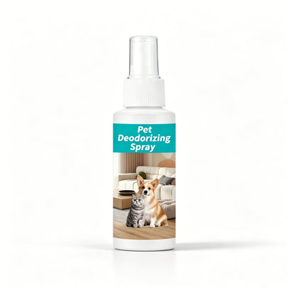 Pet Deodorizing Spray for Dogs & Cats, 60ml Portable Odor Eliminator, Natural Formula Safe for Pets & Home