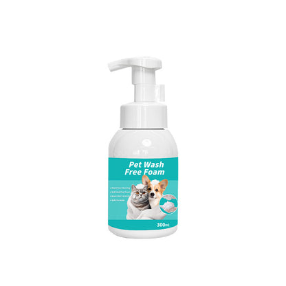 Pet Wash Free Foam for Dogs & Cats, 300ml No-Rinse Waterless Shampoo Foam for Quick Cleaning, Suitable for Puppies, Kittens and Sensitive Pets