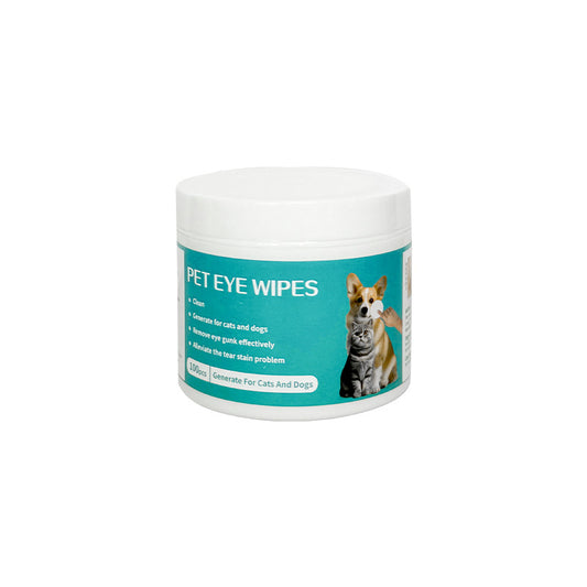 Pet Eye Wipes for Dogs & Cats, 100 Count Gentle Tear Stain Remover & Eye Cleaning Pads